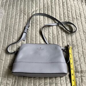 Kate Spade Light Gray Leather Crossbody